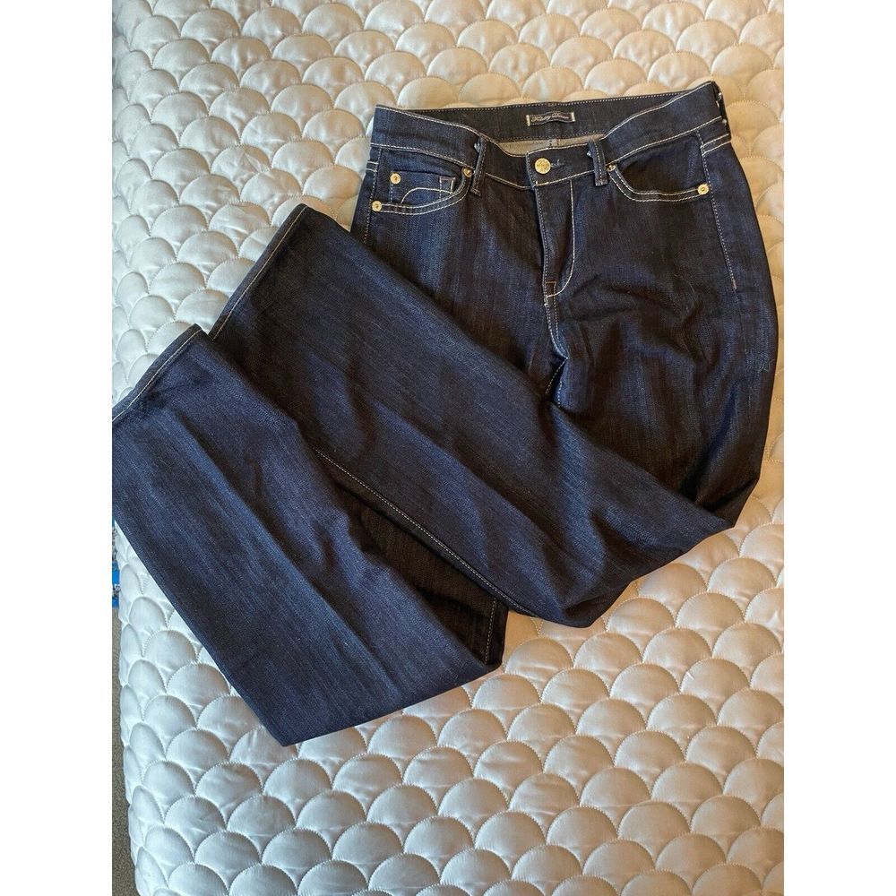 Fidelity Denim Jeans Lily Mid Rise Boot Cut Dark Wash Viper Rinse Women's 27